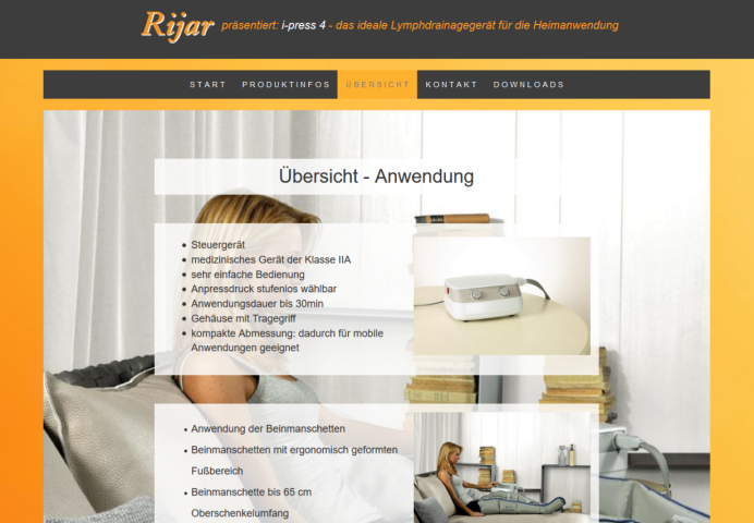 Rijar präsentiert: i-press 4 - das ideale Lymphdrainagegerät für die Heimanwendung
